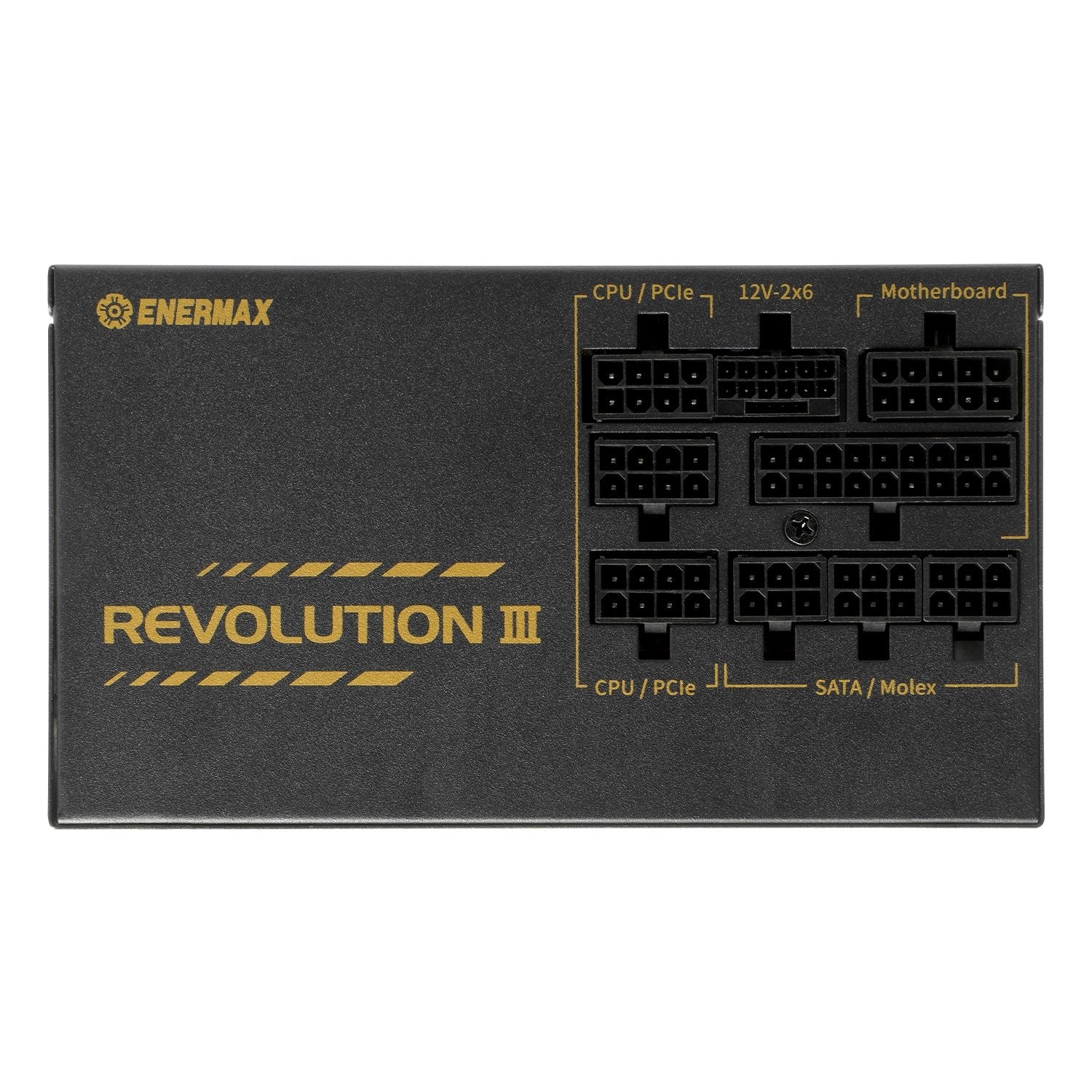 Enermax Revolution Iii 1000w, Fuente De Alimentación, 1 Gpu De Alta Potencia De 12 Pines, Gestión De Cables Pcie 3x, 1000 Vatios Erv1000g-Ahg-Mac