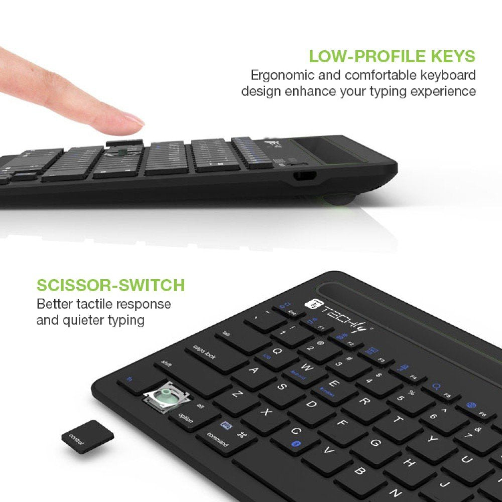 EAN 8059018367898 - Techly ICTBK102U teclado Universal Bluetooth QWERTY Inglés Negro imagen 13