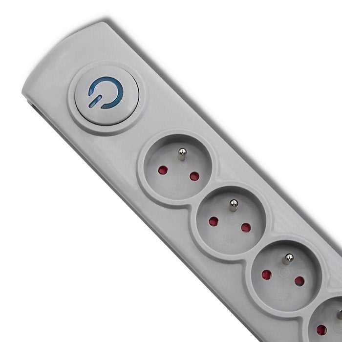 EAN 5901878502700 - Qoltec 50270 limitador de tensión Gris 5 salidas AC 230 V 1,8 m imagen 2