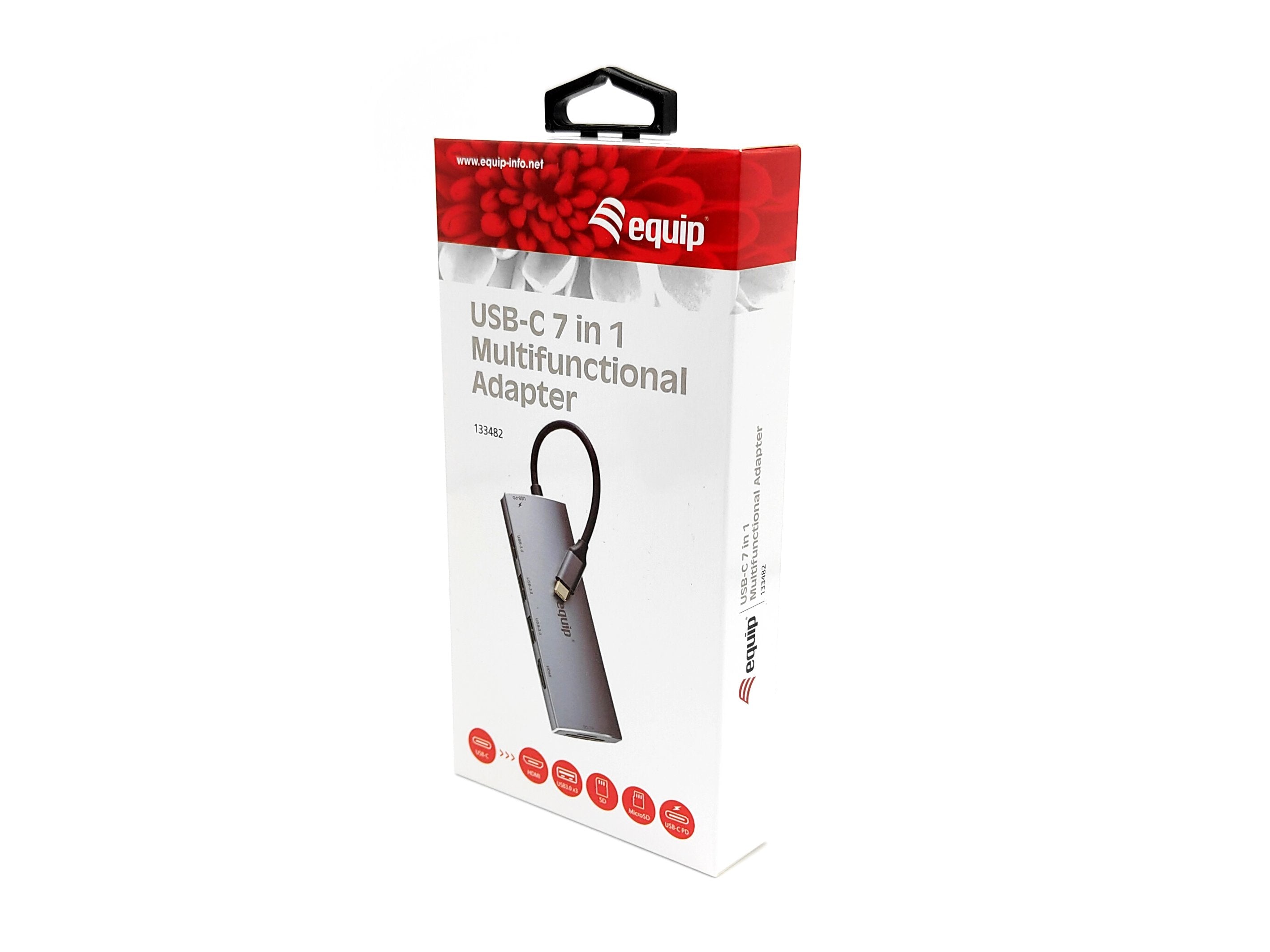 Equip Adaptador Usb-C -> Hdmi, 3xusb3.0, Pd, Sd, Tf4k60hz 0.15m Sw