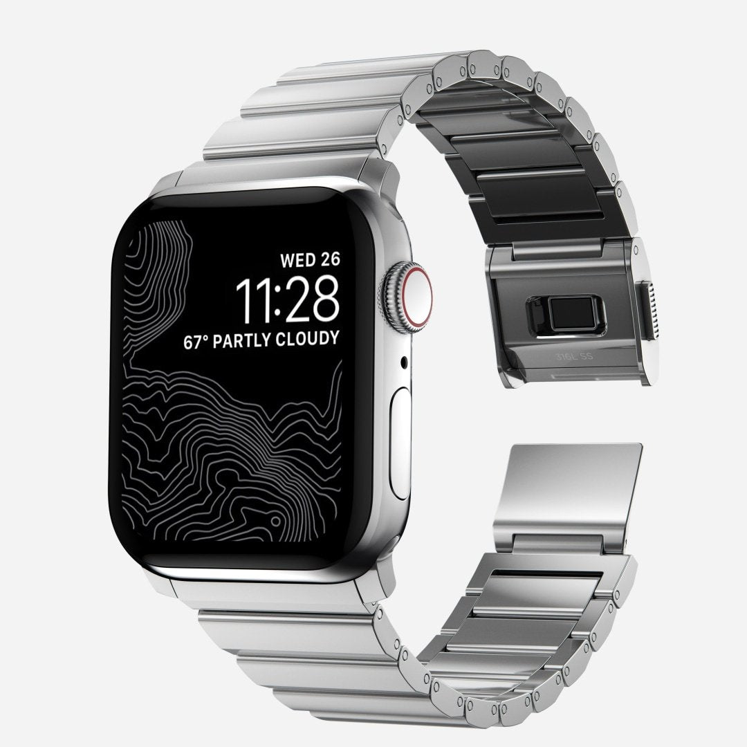 Nomad Strap Stainless Steel Silver V2 42/44/45/49mm