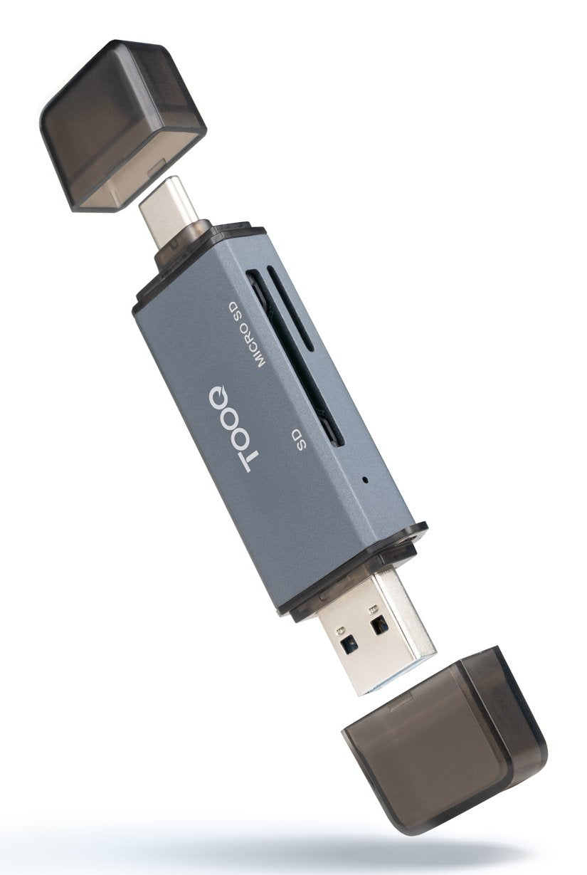 Lector Tarjetas Usb3.0 (Usb-C+Usb-A), Sd/Tf, Gris