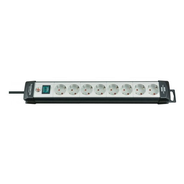 EAN 4007123624386 - Brennenstuhl 1951580101 Regleta, 230 V, Negro y Gris Claro, 49 cm base múltiple 5 m 8 salidas AC Interior imagen 10