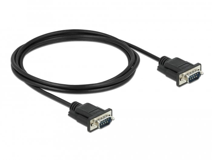 Rs-232 Cable Seriell D-Sub9 2 M St St Mit Schmalem Steckergehäuse Delock