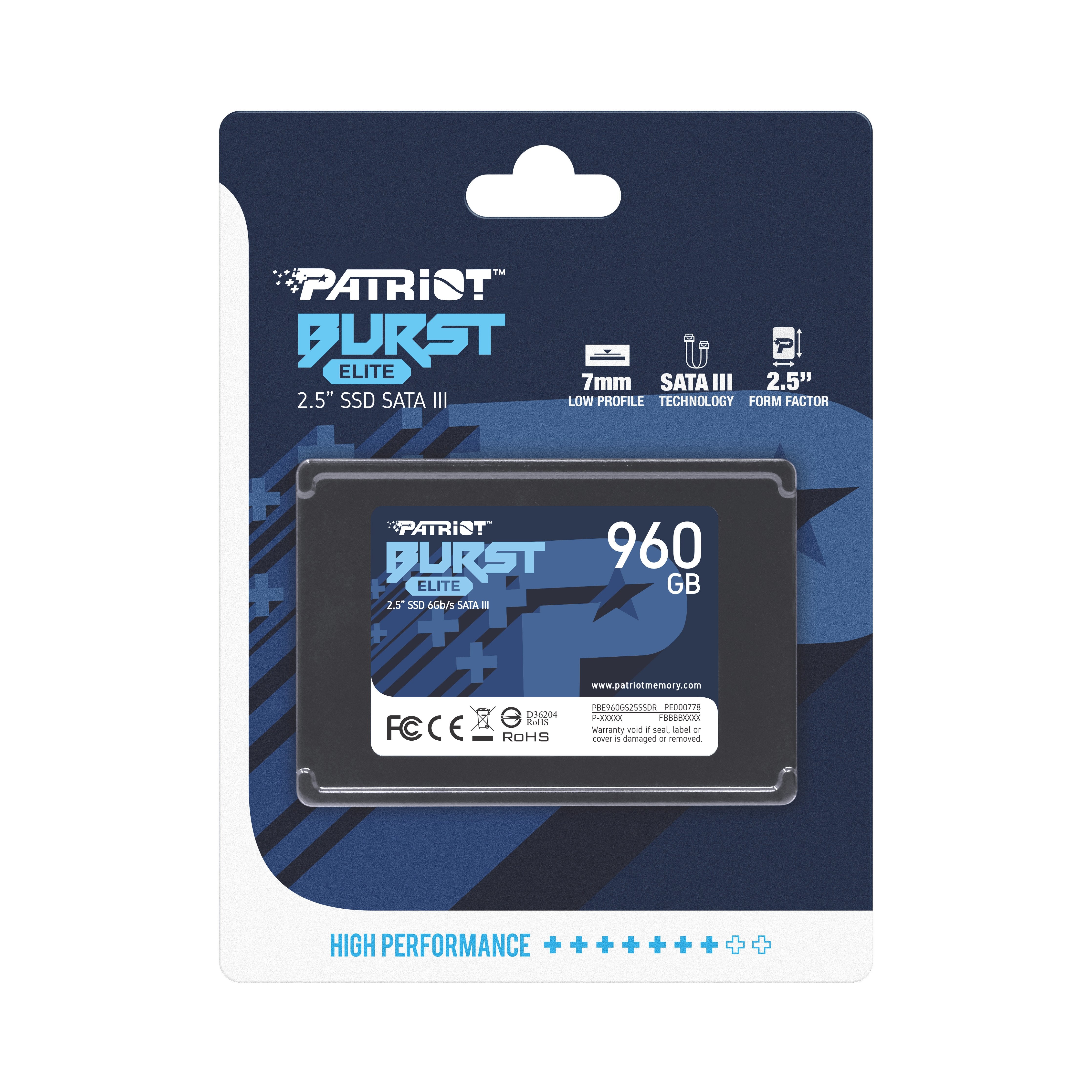 EAN 0814914027769 - Patriot Memory Burst Elite 960 GB 2.5" Serial ATA III imagen 6