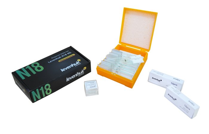 Levenhuk N18 Ng Preparatenset Vidrio Portaobjetos De Microscopio