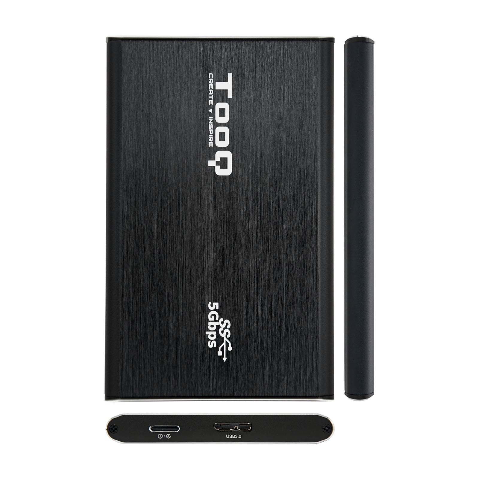 Tooq Carcasa Externa Hdd/Sdd 2.5" Hasta 7,0mm Sata Usb 3.0/3.1 Gen 1 - Negro