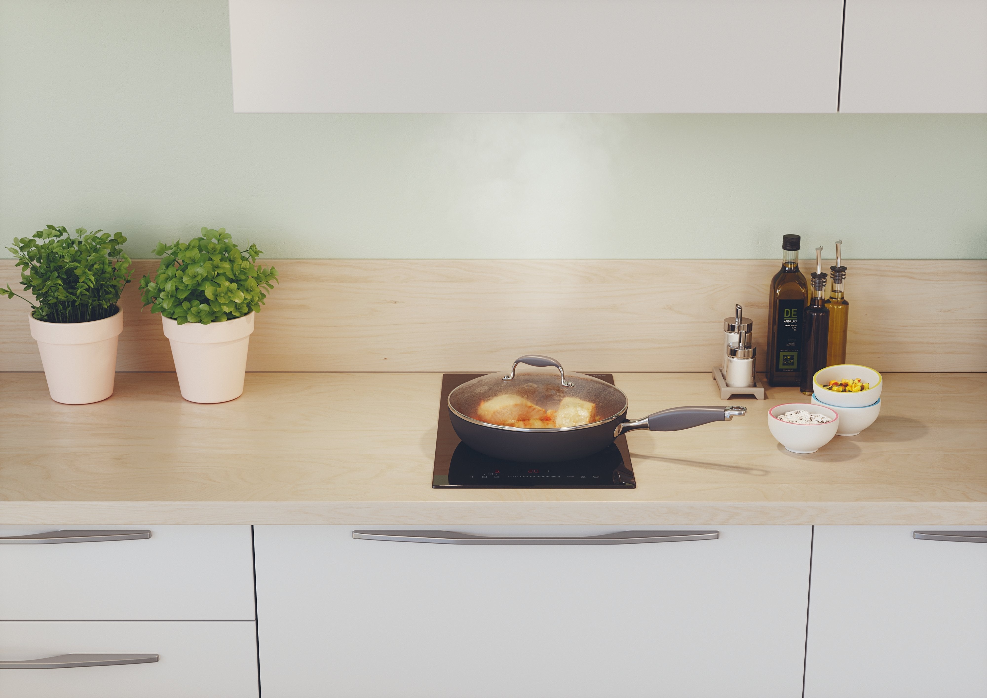 Candy Ctp32sc E1 Hob, Induction, Width 28,8 Cm, 2 Cooking Zones, Touch Control, Black