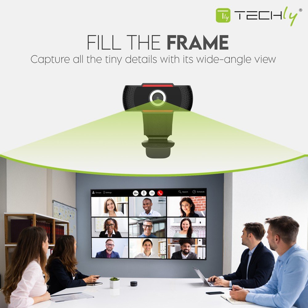 Techly I-Webcam-60t Cámara Web 1920 X 1080 Pixeles Usb 2.0 Negro