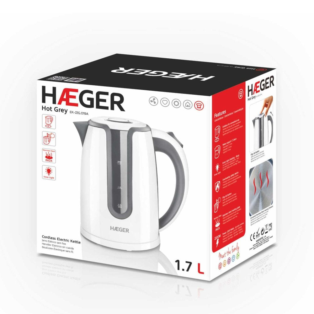 Hervidora Haeger Hot Grey 1.7l
