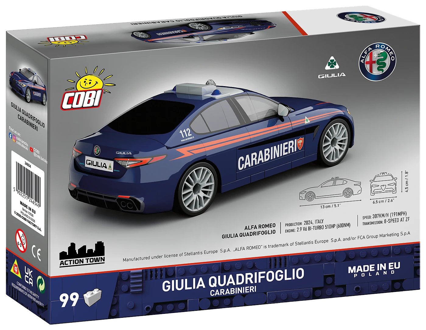 Cobi Giulia Quadrifoglio Carabinieri (Massstab 1:35) Cobi-24654