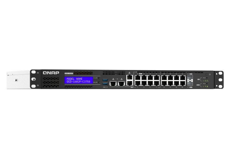 Qnap Qgd-1602p-C3758-16g Switch Gestionado Energía Sobre Ethernet (Poe) Negro