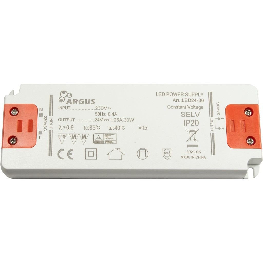 Transformador Led Inter-Tech Led24-30 30w, 24v, 1250ma, Ip20 Minorima