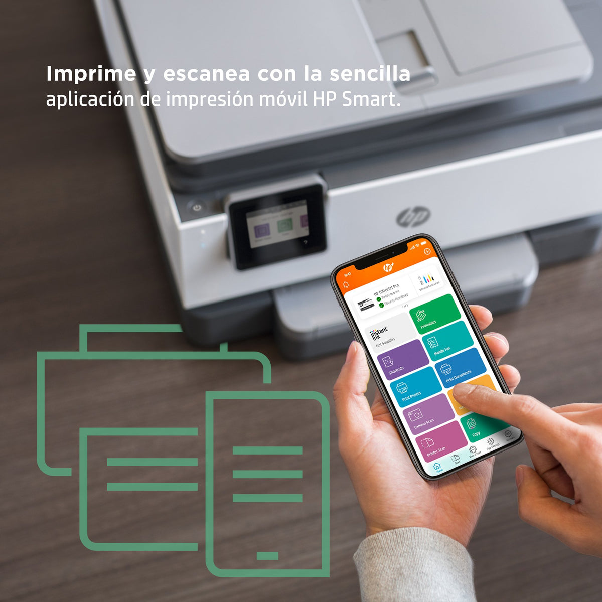 EAN 0195161213915 - HP OfficeJet Pro 9012e All-in-One Prntr Inyección de tinta térmica A4 4800 x 1200 DPI 22 ppm Wifi imagen 9