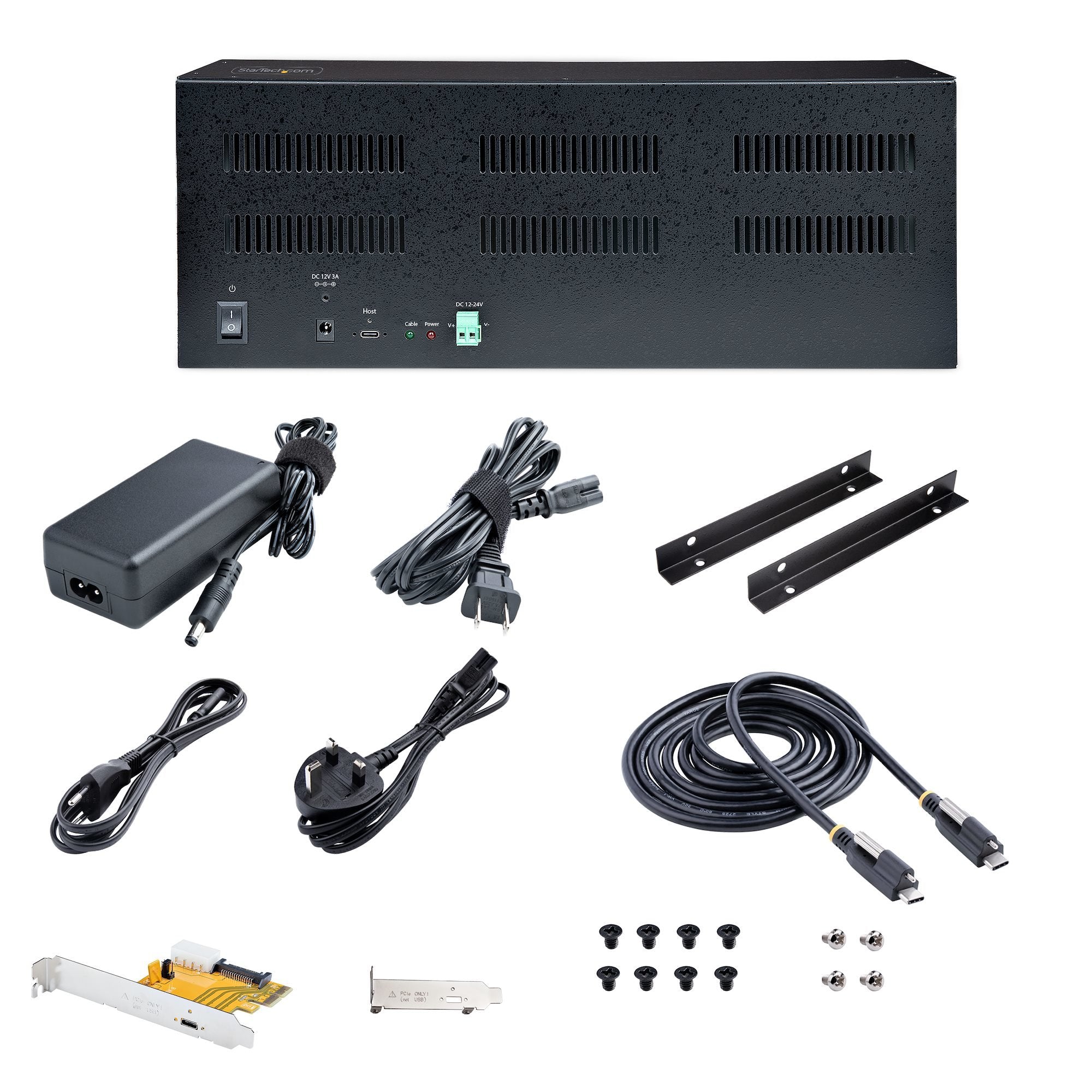 Startech.Com Caja Externa De Expansión Pcie X2 A 4 Ranuras Pci Express X1 - Riser Extensor De 4 Slots Pcie Con Tarjeta Host Pcie X2 - Pcie 2.0 - 10gbps - 4 Slots Externos