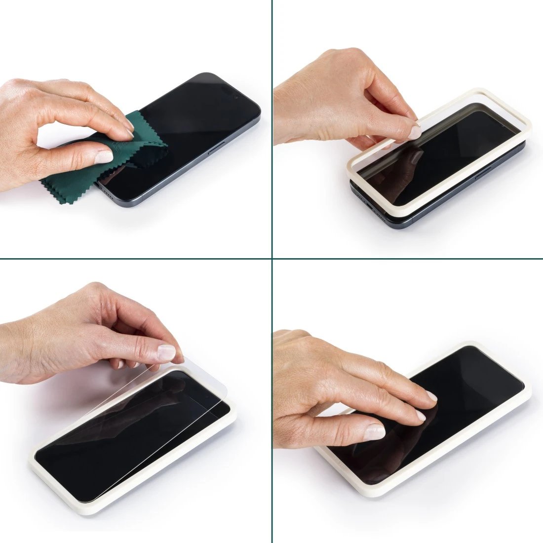 Hama Cristal Protector Para Iphone 17 Pro - Antihuellas - Base De Montaje - Vidrio De Seguridad - Grado De Dureza 9h -