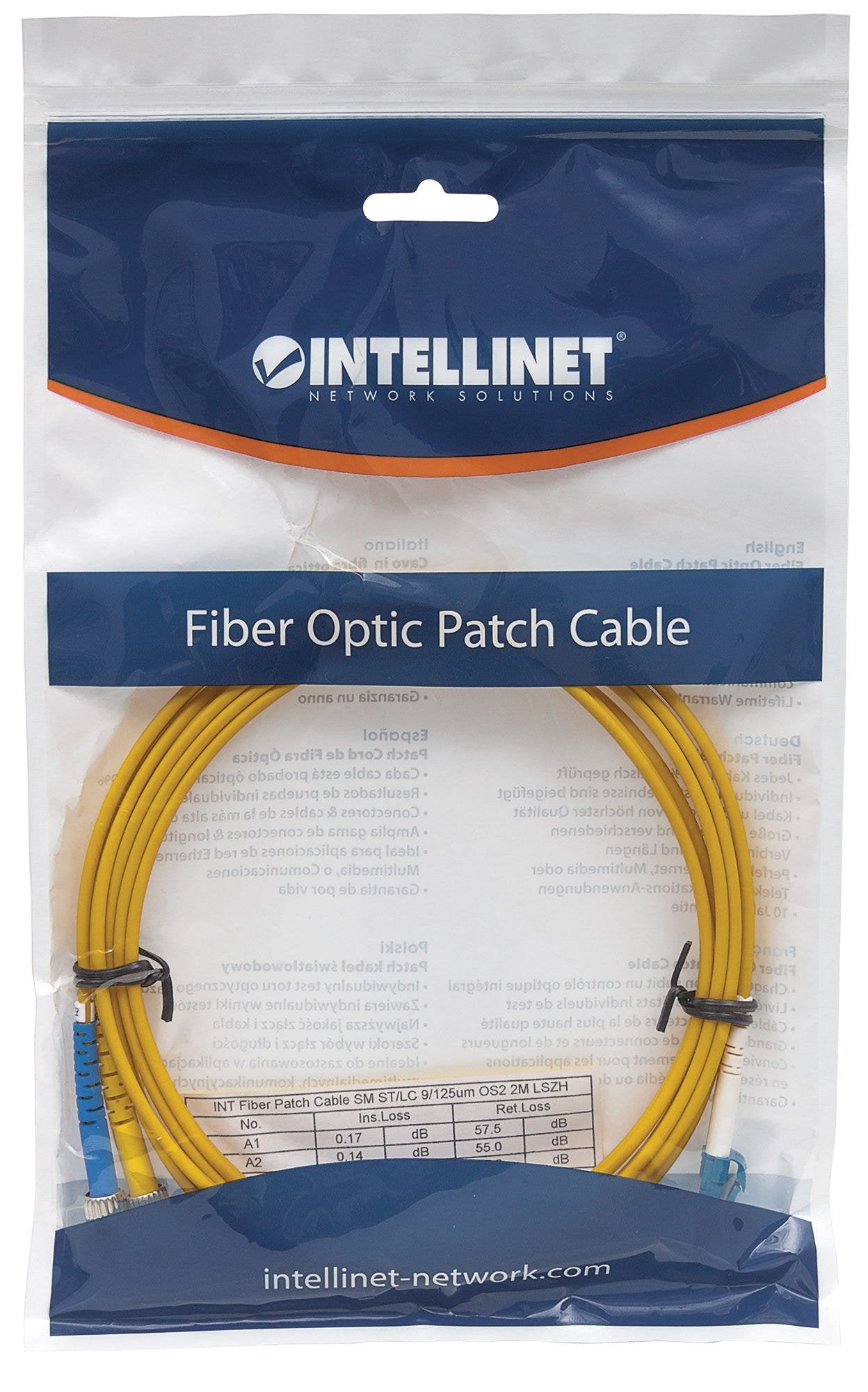 EAN 0766623516952 - Intellinet 516952 Cable de fibra óptica e InfiniBand 3 m LC ST Amarillo imagen 5