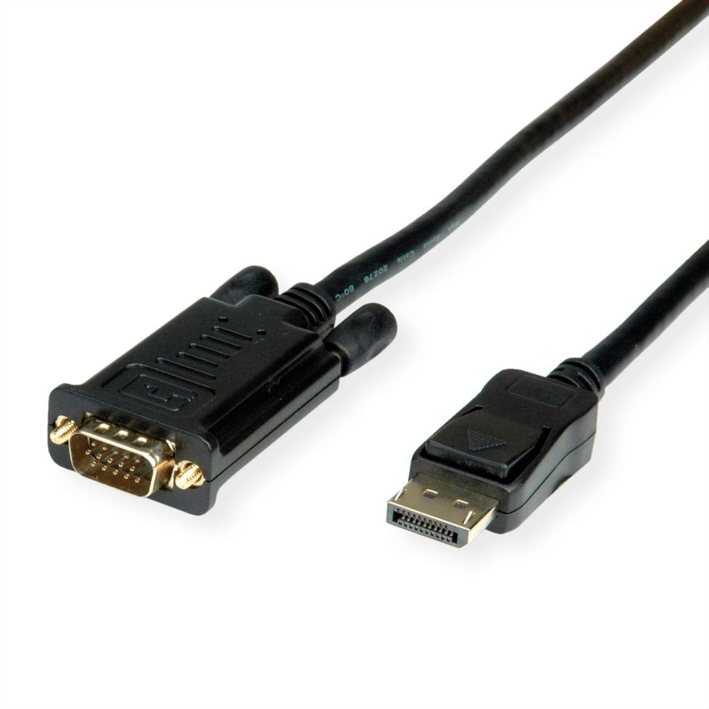 Value Cable Displayport-Vga, Dp St - Vga St, Schwarz, 3 M
