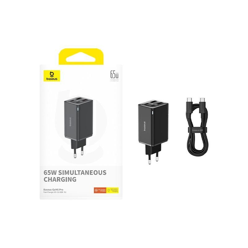 EAN 6932172644444 - Baseus GAN6 65W ŞARJ+100W C TO C KBL-SYH cargador de dispositivo móvil Ordenador portátil, PDA, Tableta N imagen 3