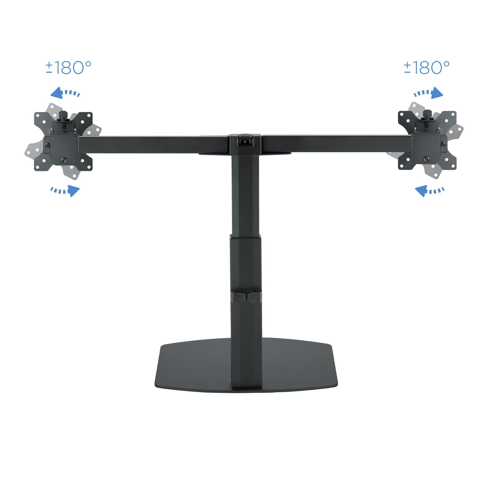 Tooq Soporte De Mesa Para 2 Monitores De 17"-27" - Regulacion De Altura Por Piston De Gas - Gestion De Cables - Peso