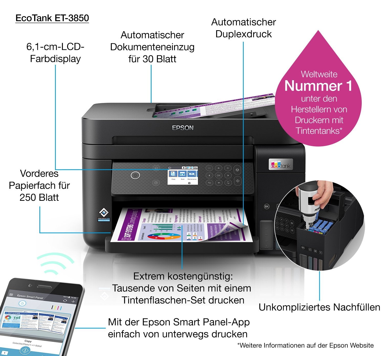 EAN 8715946683782 - Epson EcoTank ET-3850 Inyección de tinta 4800 x 1200 DPI 33 ppm Wifi imagen 19