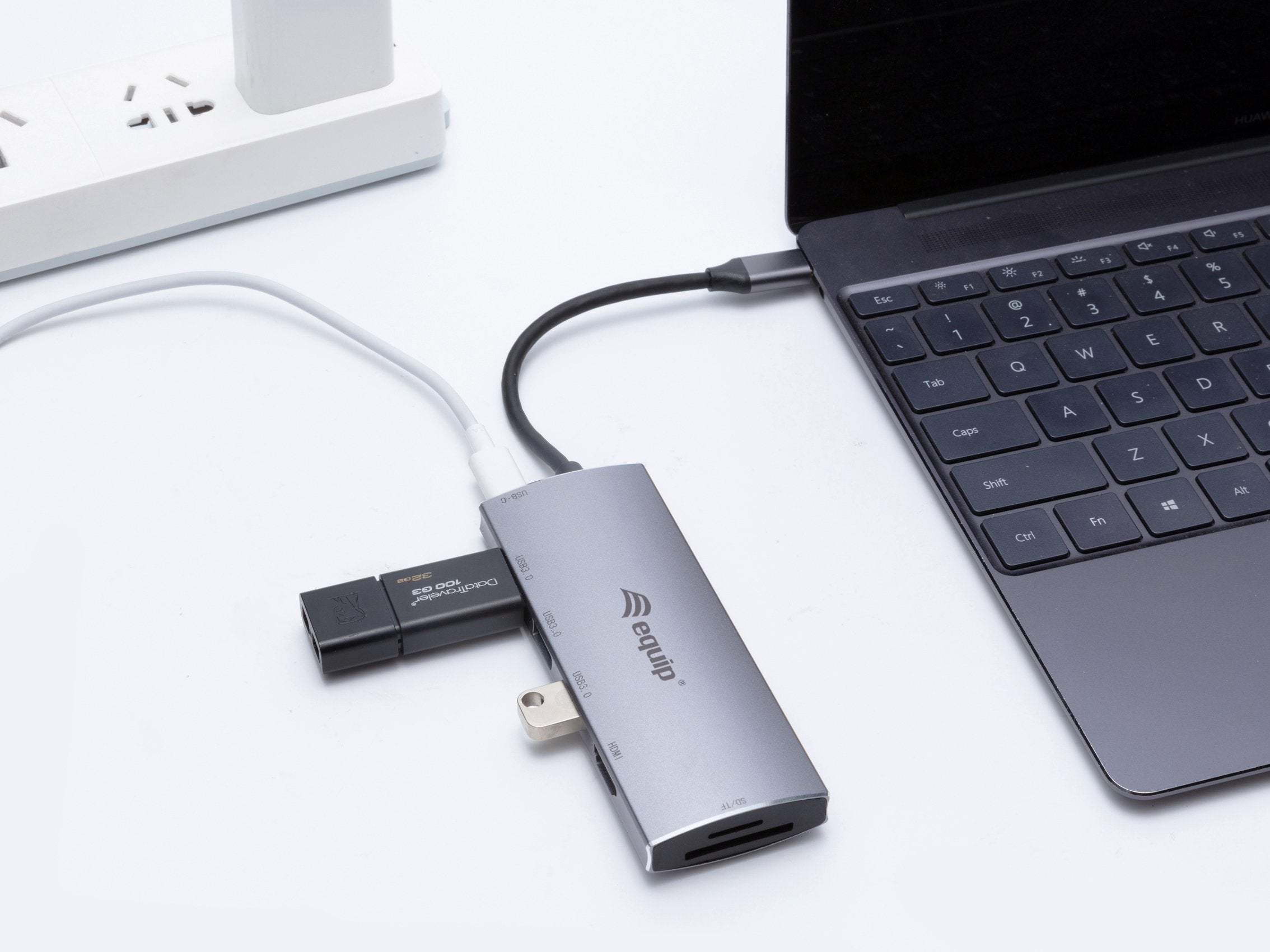 Equip Adaptador Usb-C -> Hdmi, 3xusb3.0, Pd, Sd, Tf4k60hz 0.15m Sw