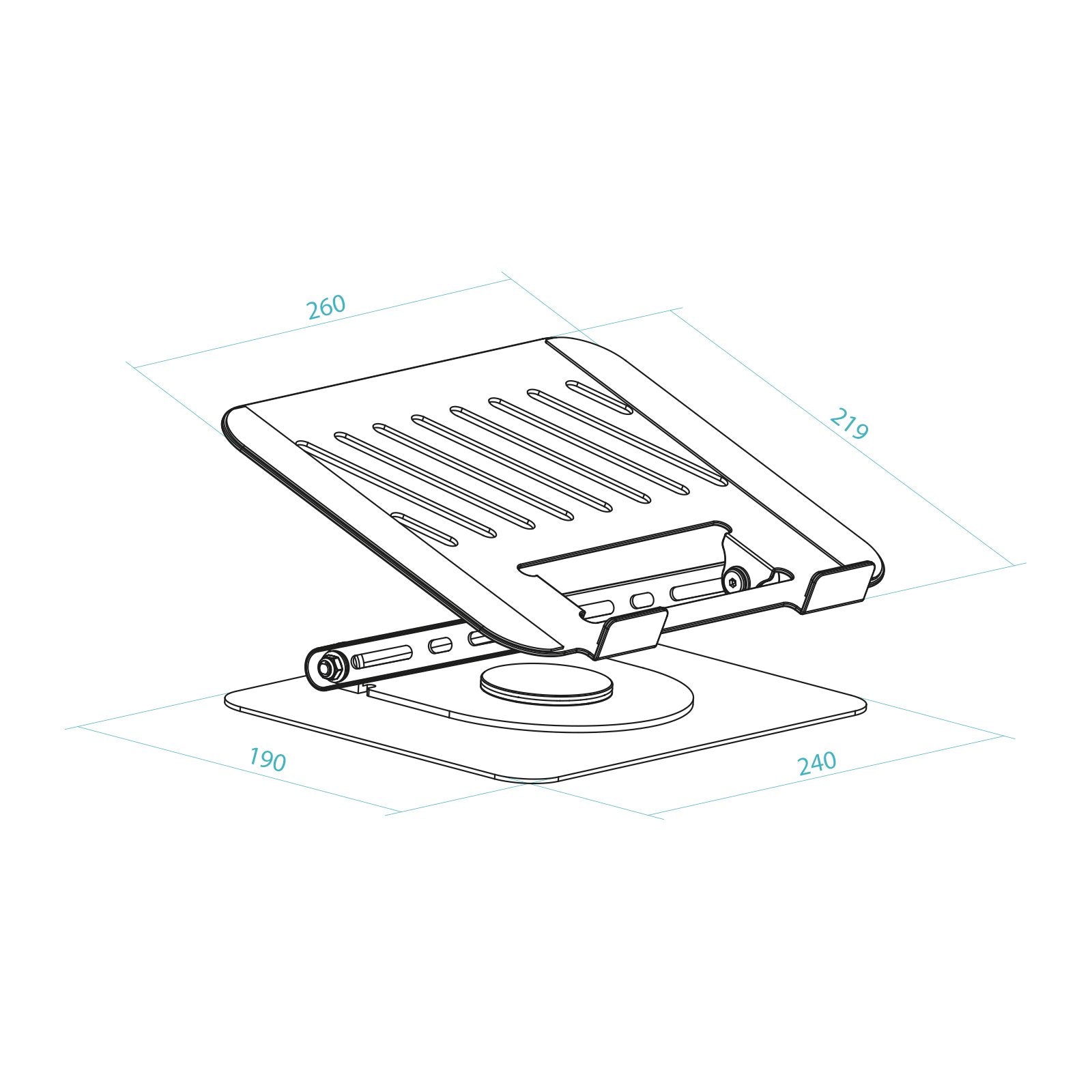 EAN 8433281016422 - TooQ PH-DAFNE-G soporte para ordenador portátil 43,2 cm (17") imagen 10