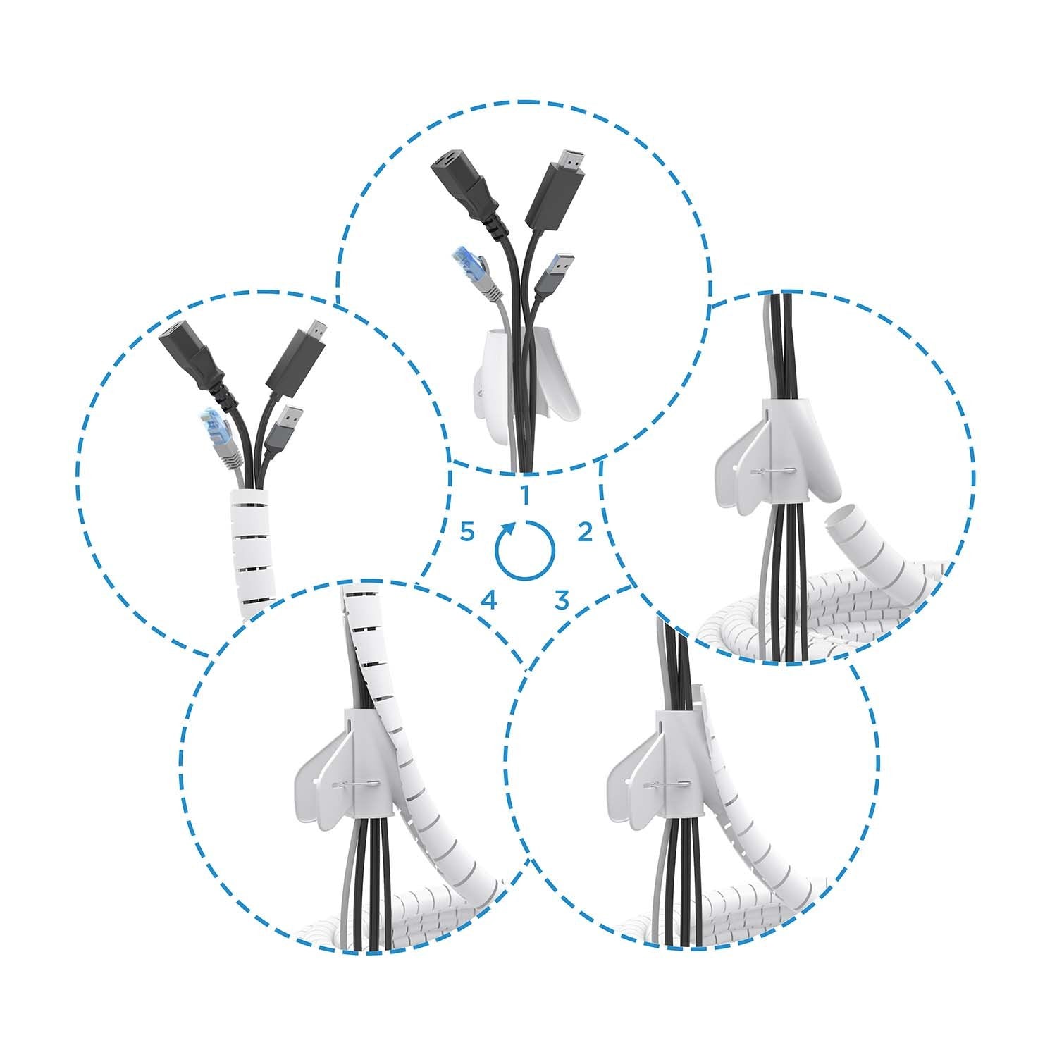 EAN 8435739902615 - AISENS A151-0917 organizador de cables Universal Pasacables Blanco 1 pieza(s) imagen 2