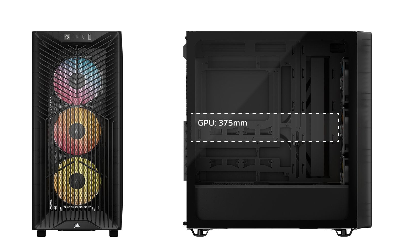 EAN 0840440419686 - Corsair 3200D RS ARGB Mid-Tower PC Case - Smoke Midi Tower Negro imagen 13