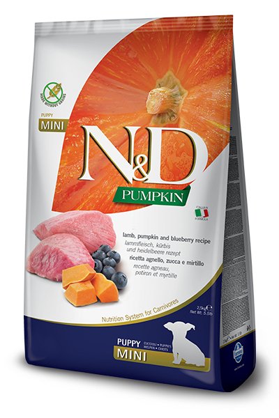EAN 8010276033628 - Farmina Pet Food N&D Pumpkin 7 kg Cachorro Arándano, Cordero, Calabaza imagen 1