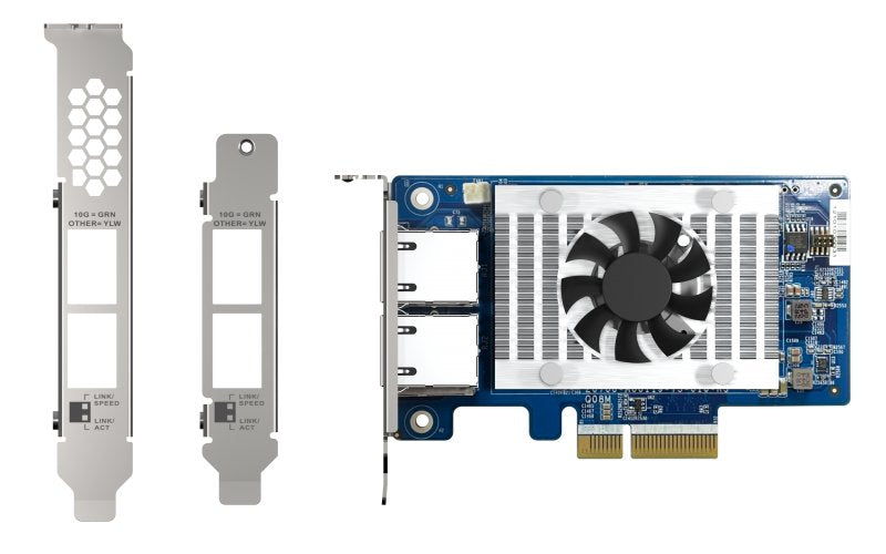 Qnap Qxg-10g2t-X710 Tarjeta De Expansion De Red De 10 Gbe, Intel X710 De Dos Puertos, 4xpcie Para Nas Con Pcie