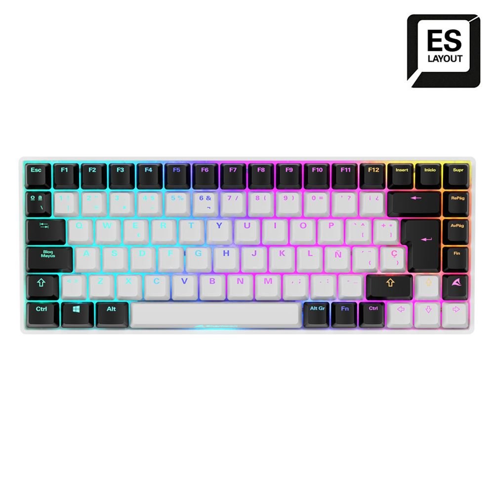 Teclado Español Sharkoon Skiller Sgk50 S3, Gaming Blanco