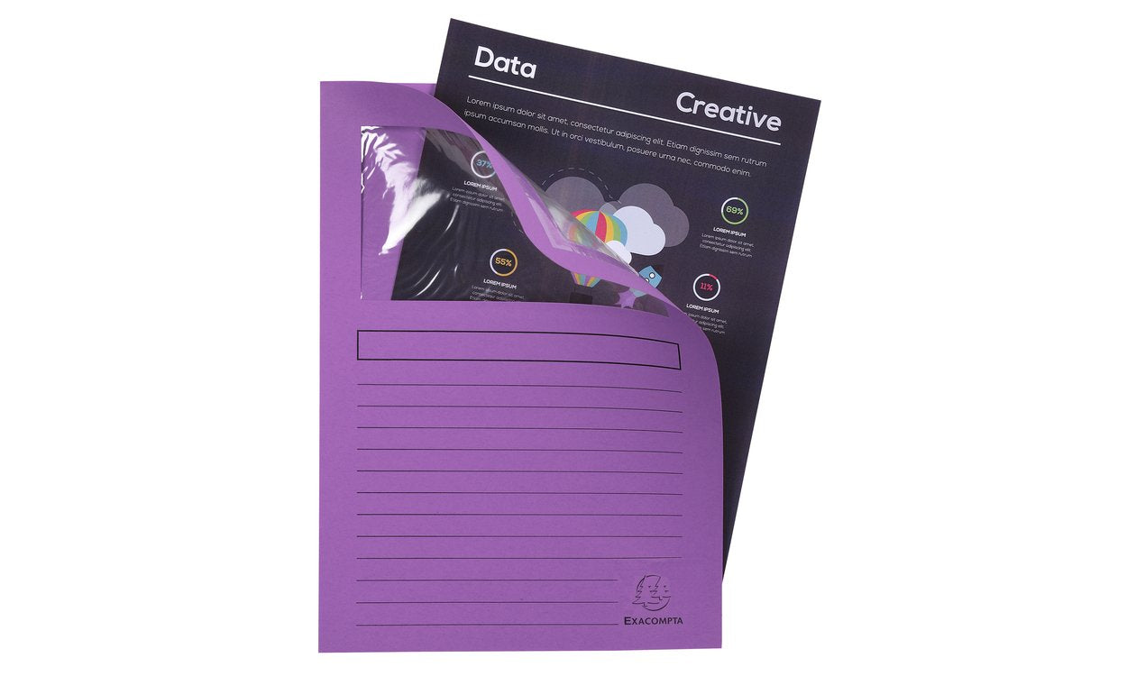 Exacompta Subcarpeta A4 Forever Con Ventana Violeta 120gr -100u-