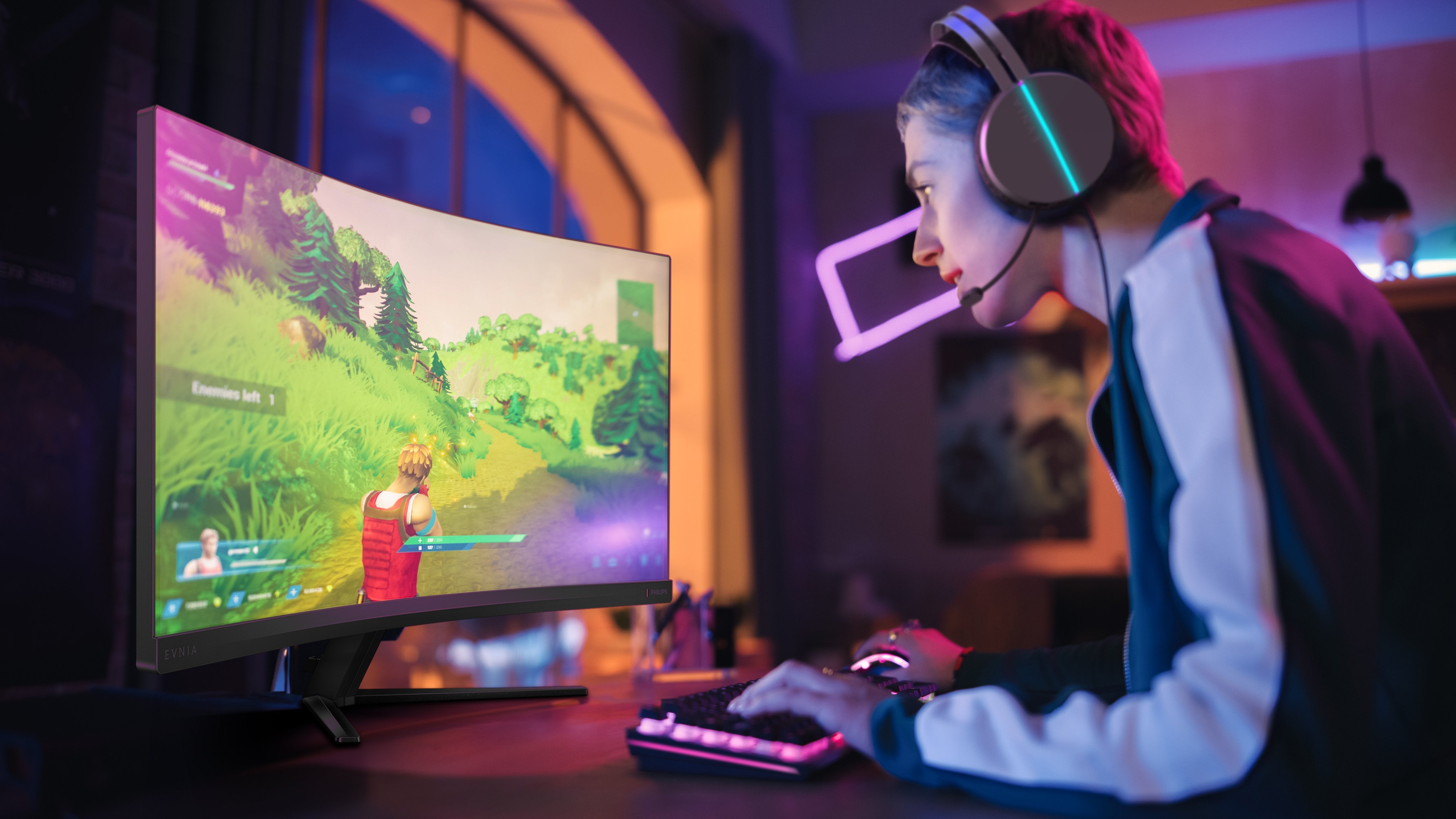 Monitor Gaming Philips 32m2c3500l 00 31.5" Va Qhd 180hz 300cd M2 1ms 2xhdmi2.0 Dp