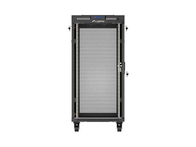 Lanberg Rack Cabinet 19" Free-Standing 24u 600x800 Flat Pack With Mesh Door Lcd Negro V2