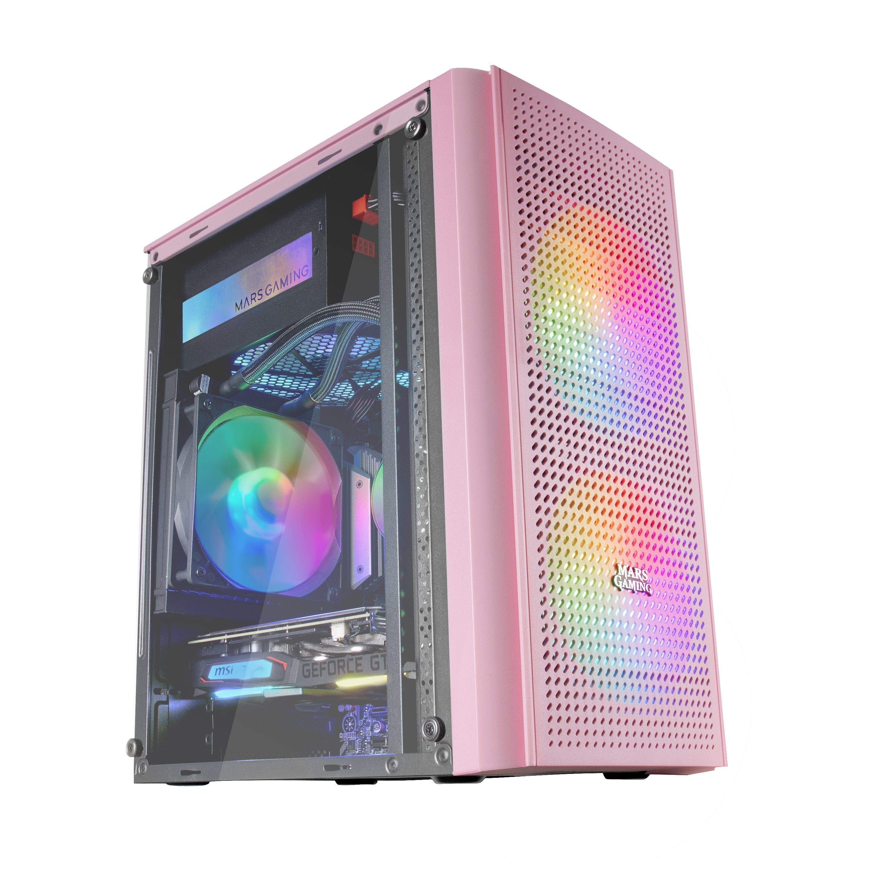 Caja Pc Marsgaming Mc300 Rosa