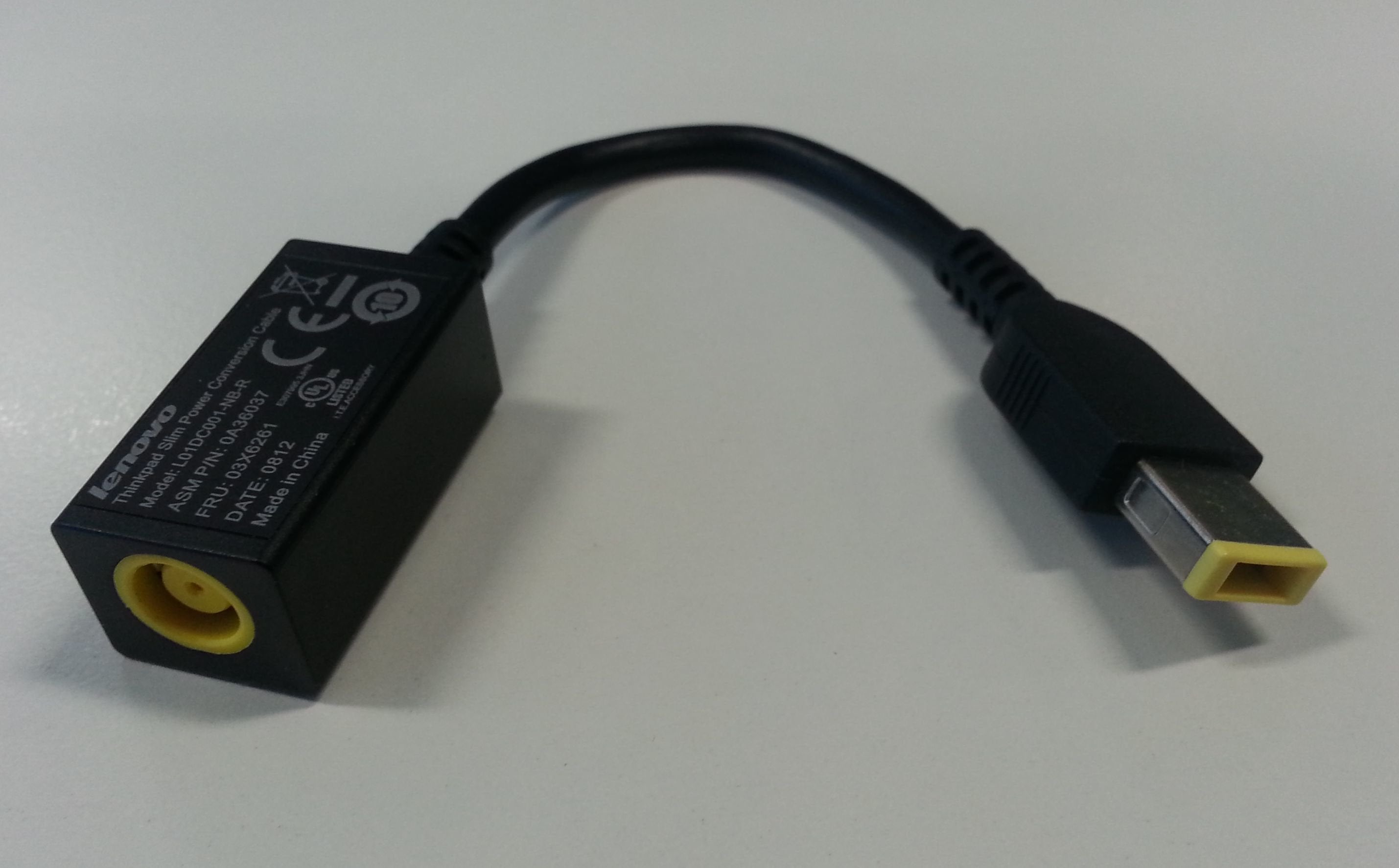 Lenovo Thinkpad Slim Power Conversion Cable Negro