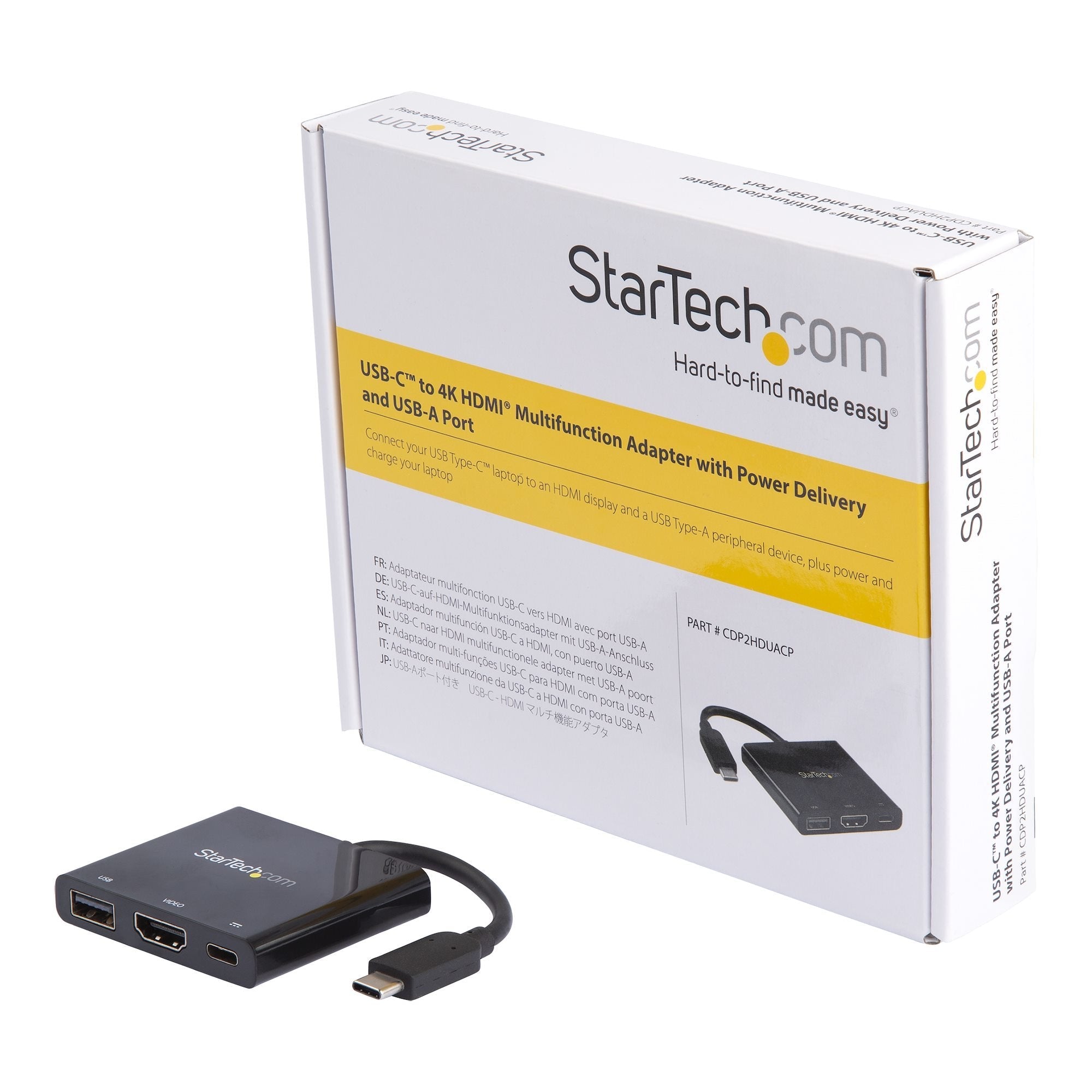 Startech.Com Adaptador Multipuertos Usb-C Con Hdmi - Puerto Usb 3.0 - Pd De 60w