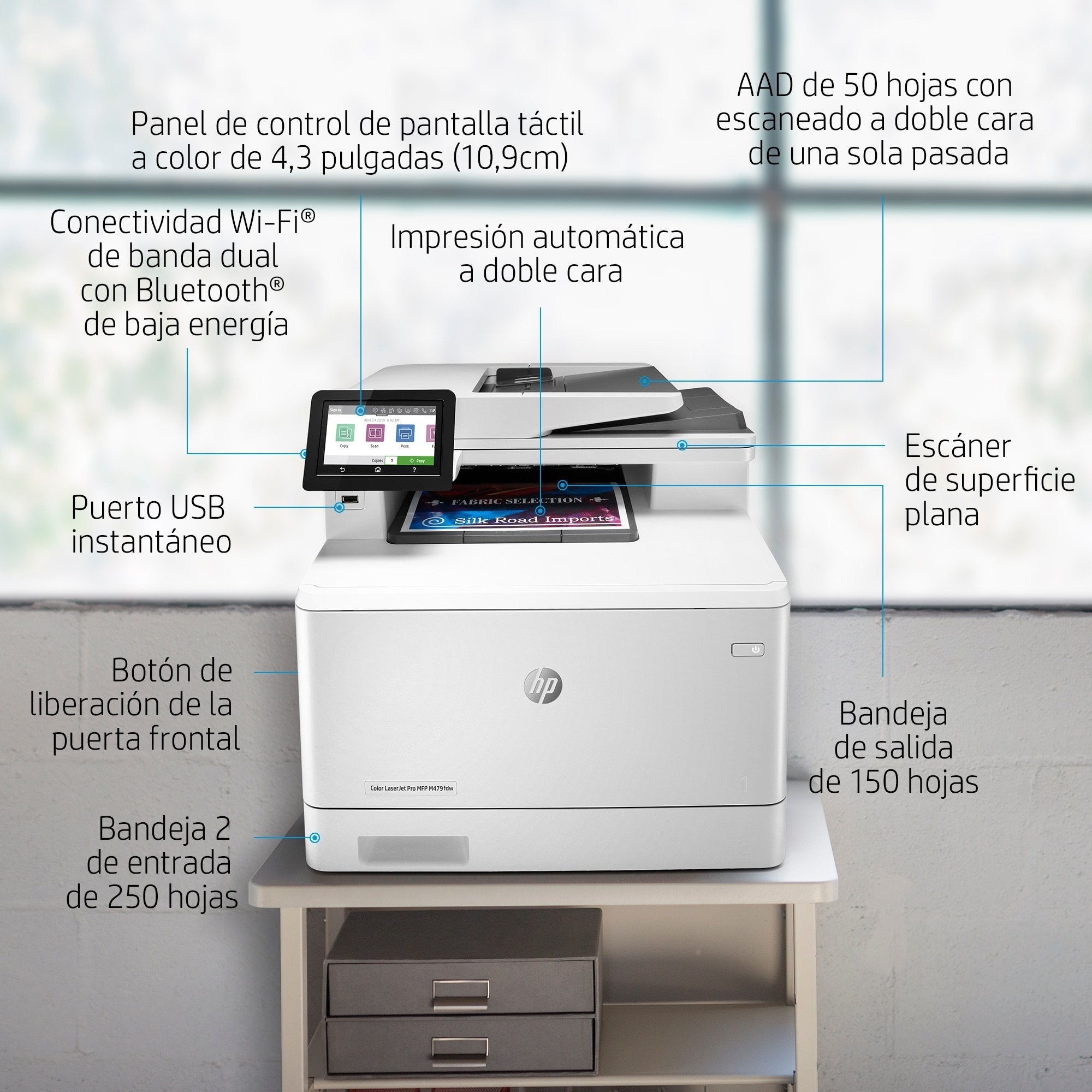 EAN 0192018996687 - HP Color LaserJet Pro MFP M479fnw Laser A4 600 x 600 DPI 27 ppm Wifi imagen 18