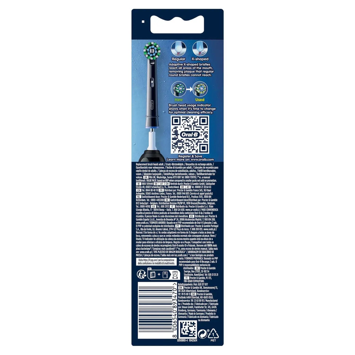 EAN 8006540893470 - Oral-B CrossAction 4 pieza(s) Negro imagen 4