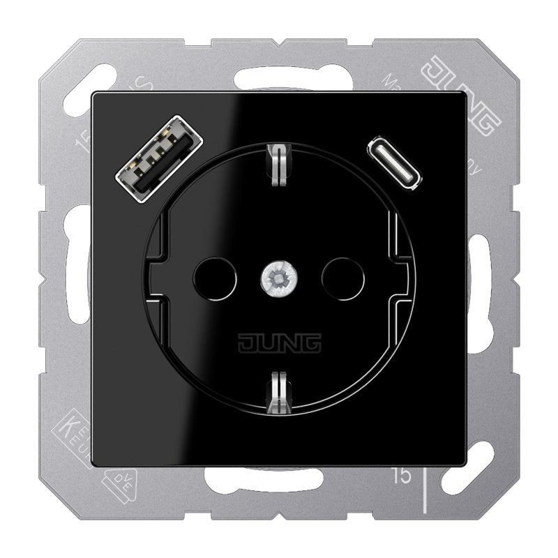 Jung A1520-15casw Schukosteckdose M.Usb Typ Ac