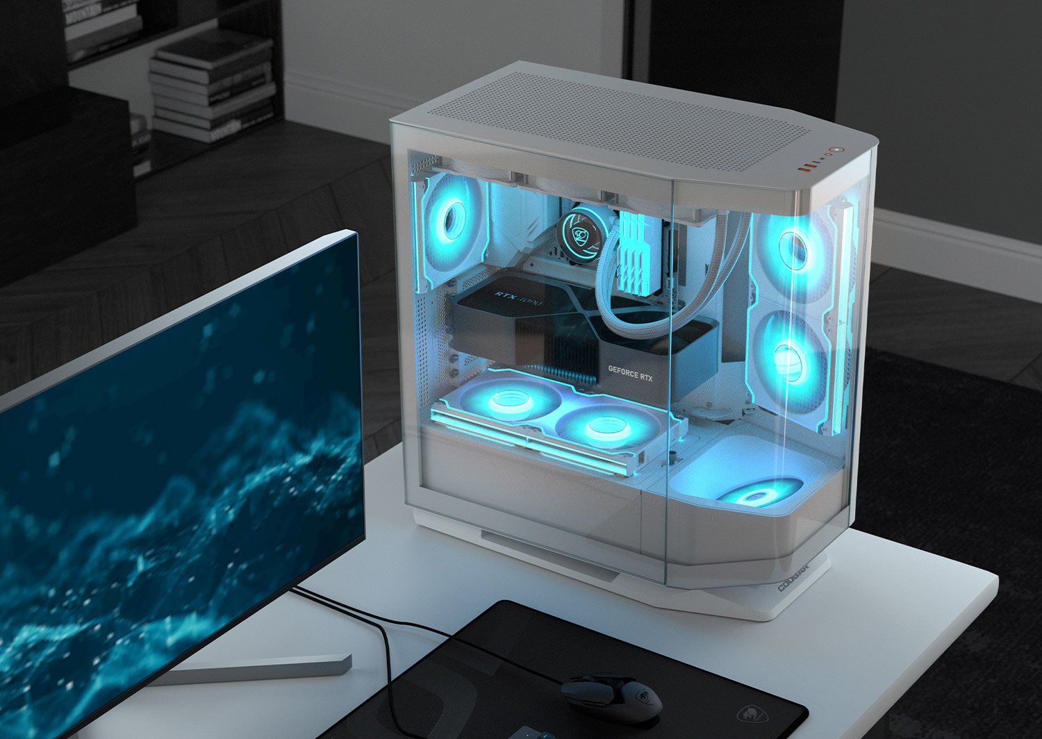 Cougar Semitorre Fv270 Rgb Blanco