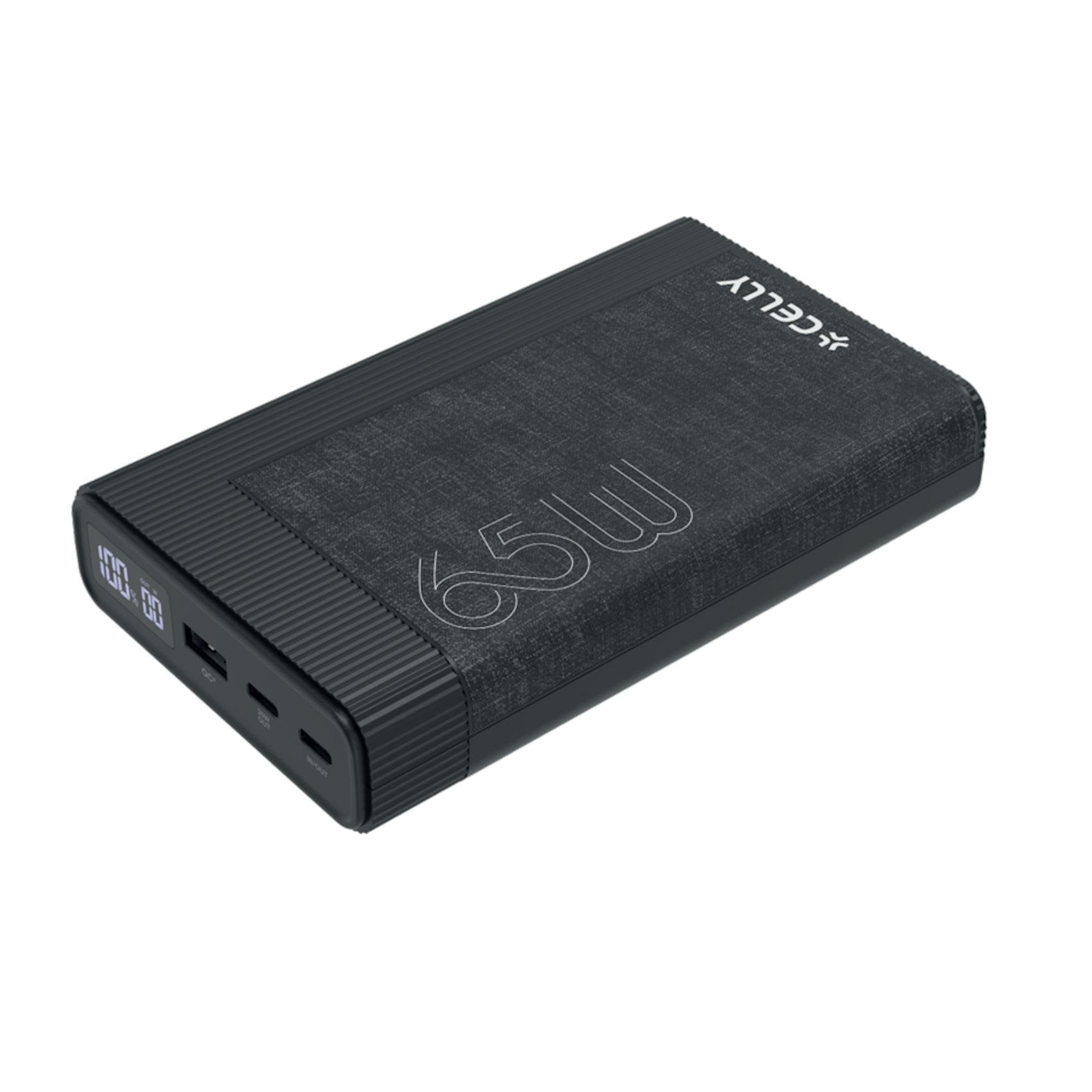 Celly Pbpd65w20evobk Batería Externa 20000 Mah Negro