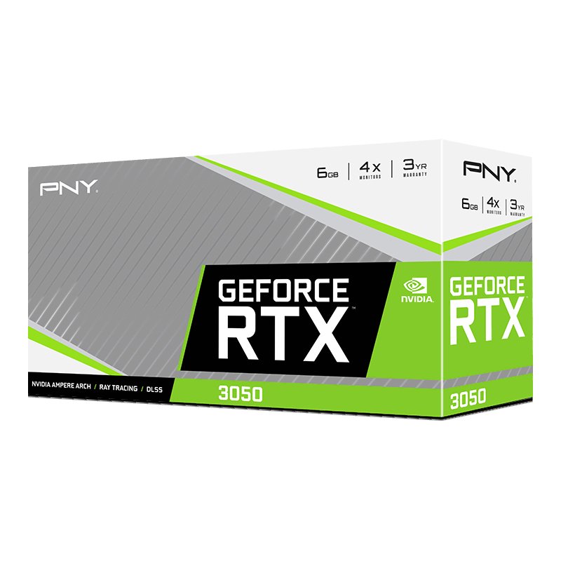 Tarjeta Gráfica Pny Geforce Rtx 3050 Verto Dual Fan 6gb Gddr6