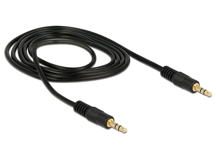 Delock Klinkencable 3,5 Mm 3 Pin Stecker > Stecker 1 M Schwarz