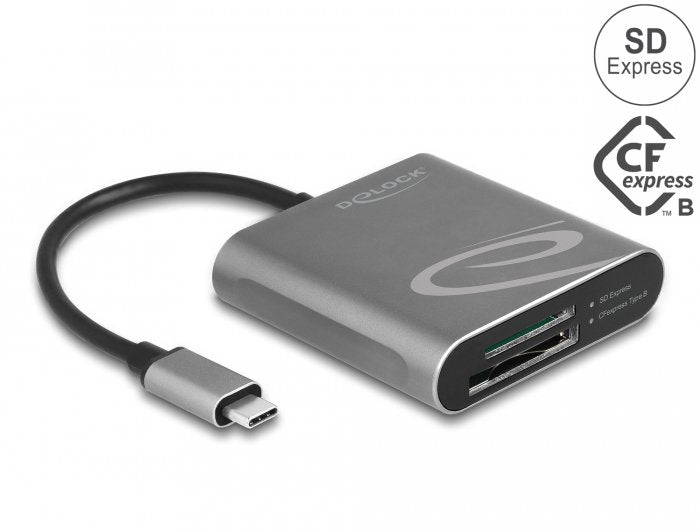 Lector De Tarjetas Externo Delock Usb Tipo-C Card Reader Para Sd Express Und Cfexpress Speicherkarten