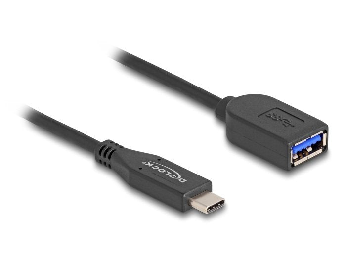 Delock Usb 10 Gbps Cable Usb Tipo-C Macho A Typ-A Hembra 25 Cm Koaxial
