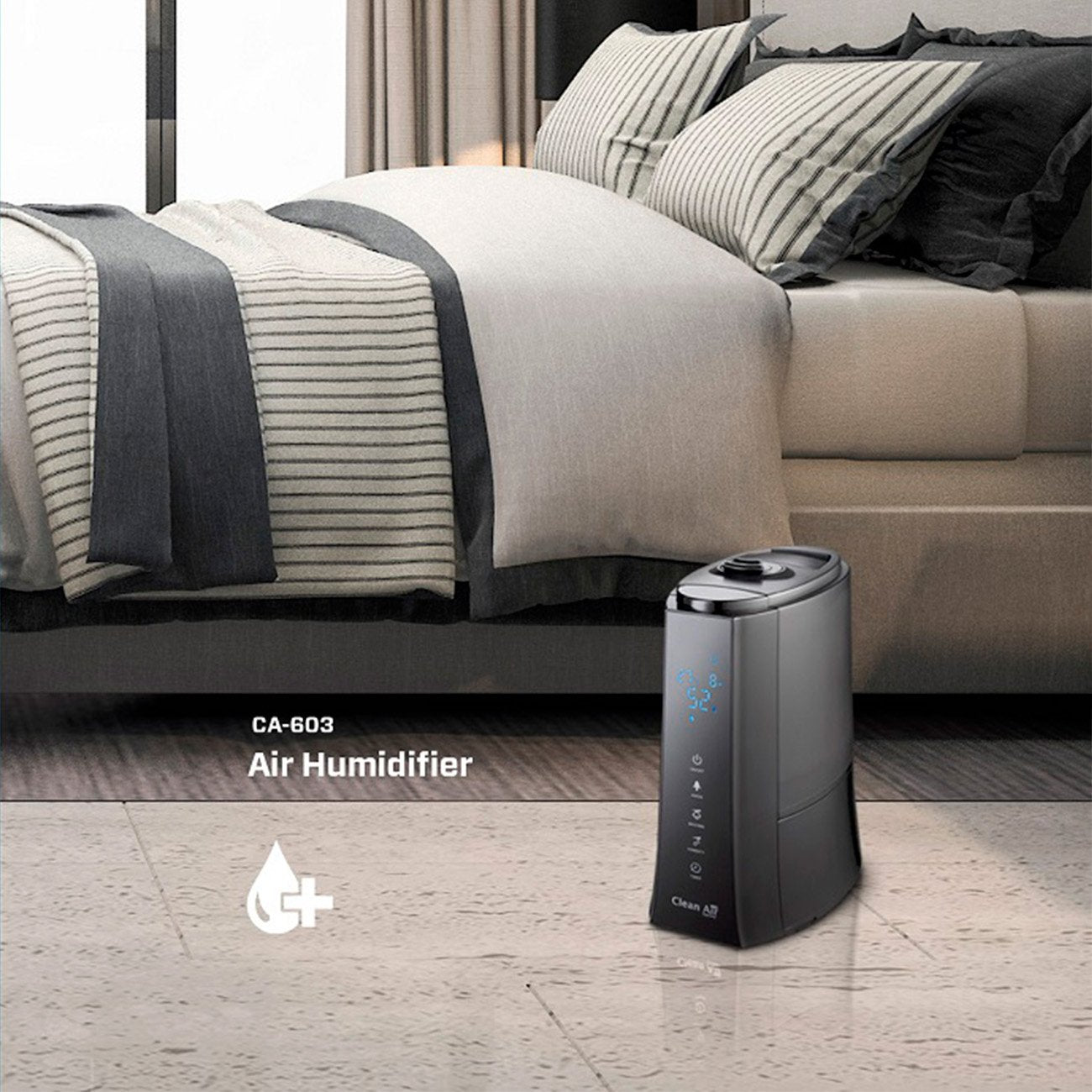 EAN 8718546310775 - Clean Air Optima CA-603 humidificador Ultrasónica 5 L Negro imagen 7