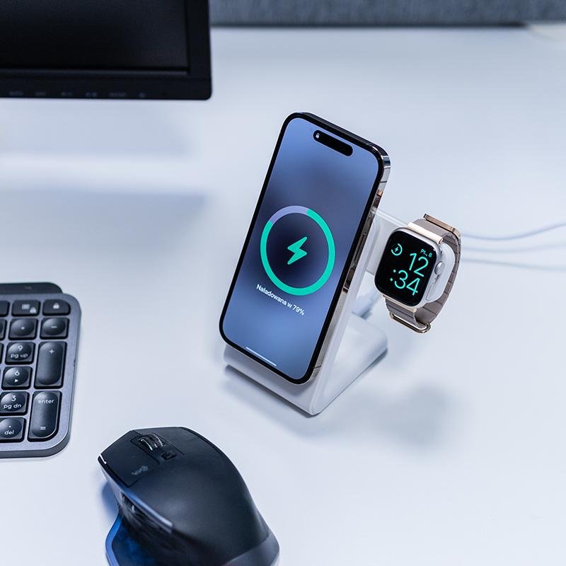 EAN 5904310703512 - Crong CRG-MSPS-WHT cargador de dispositivo móvil Reloj inteligente Blanco Lightning, USB Cargador inalámb imagen 9