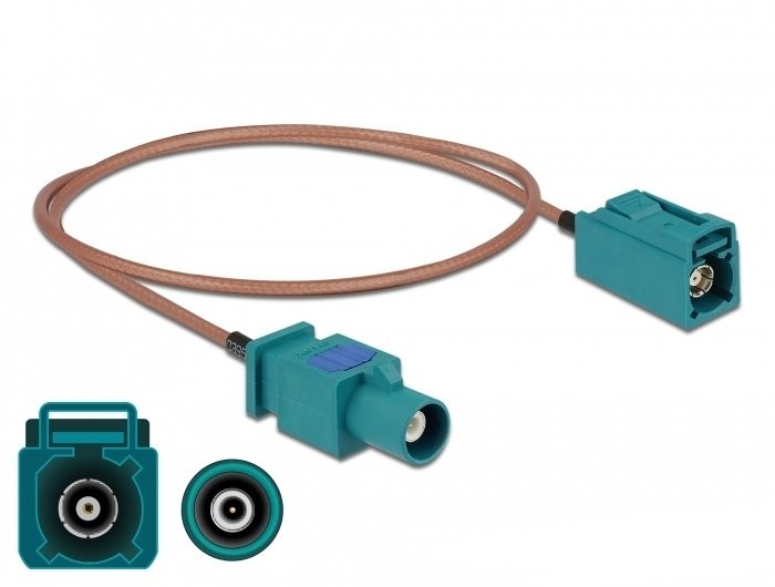 Delock Cable De Antena Fakra Z Macho > Fakra Z Hembra Rg-316 0,5 M